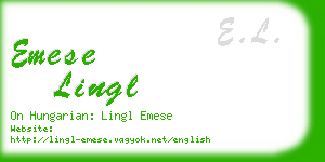 emese lingl business card